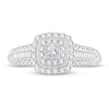 Thumbnail Image 2 of Diamond Engagement Ring 1/2 ct tw Round & Baguette 10K White Gold