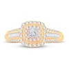 Thumbnail Image 3 of Now + Forever Diamond Engagement Ring 1/2 ct tw Round & Baguette 10K Yellow Gold