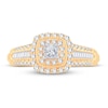 Thumbnail Image 2 of Diamond Engagement Ring 1/2 ct tw Round & Baguette 10K Yellow Gold