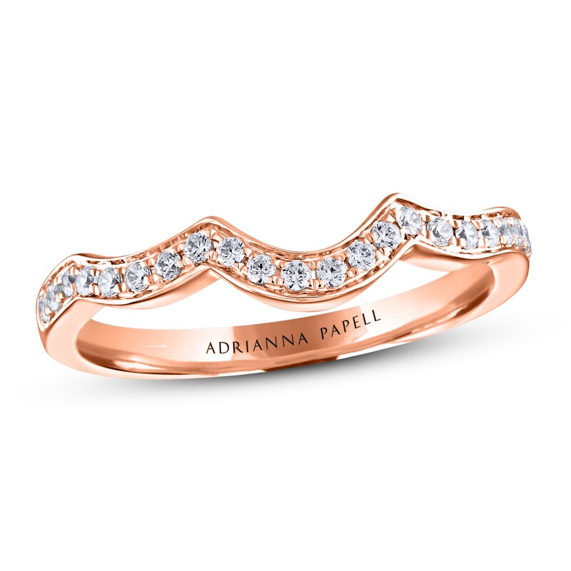 Adrianna Papell Diamond Wedding Band 1/6 ct tw Round-cut 14K Rose Gold