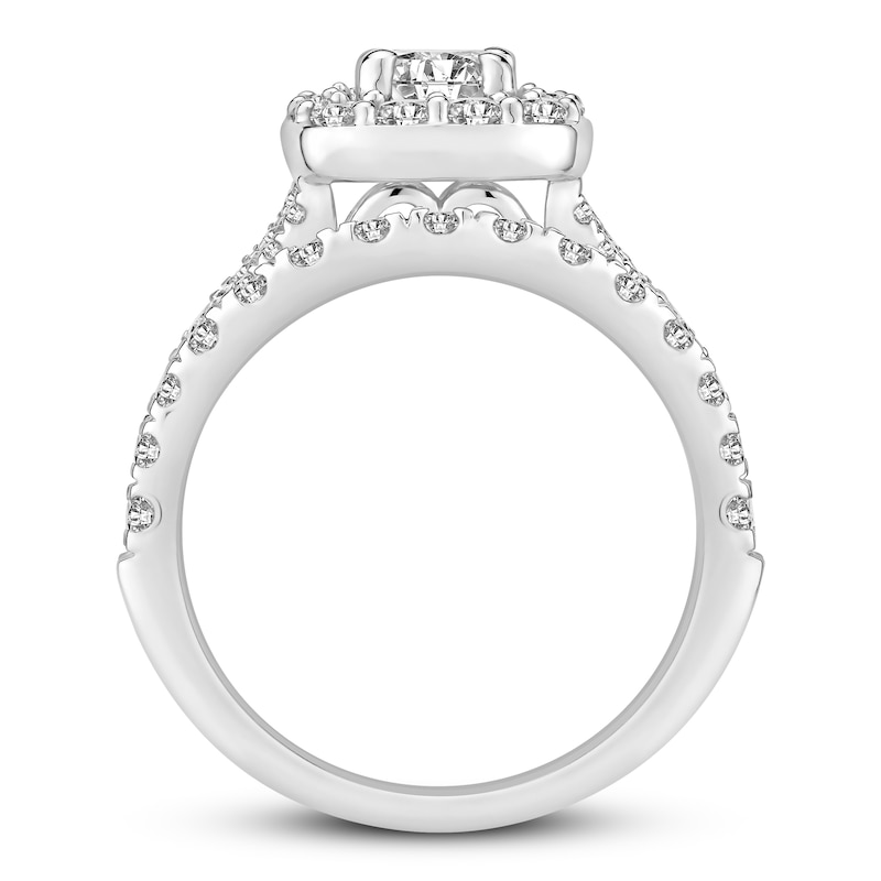 Main Image 2 of Diamond Bridal Set 1-7/8 ct tw Round-cut 14K White Gold
