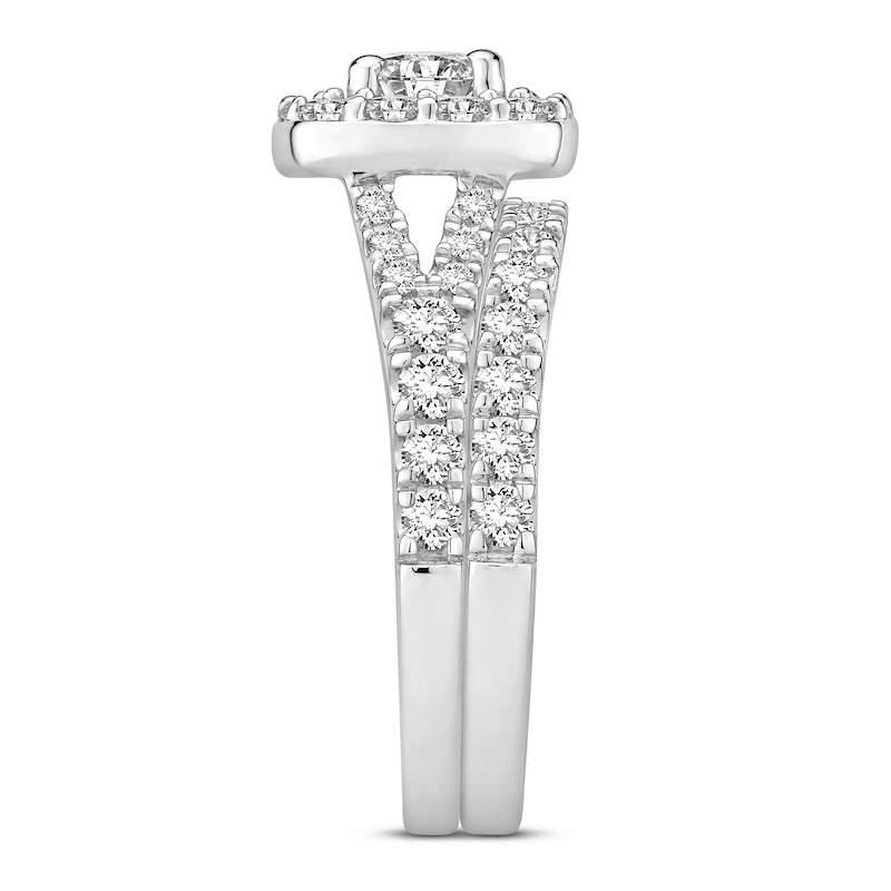 Main Image 3 of Diamond Bridal Set 1-7/8 ct tw Round-cut 14K White Gold
