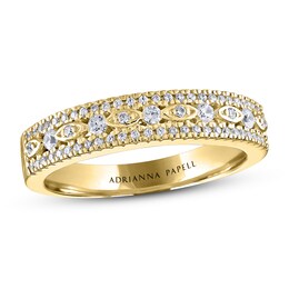 Adrianna Papell Diamond Anniversary Ring 1/3 ct tw Round-cut 14K Yellow Gold