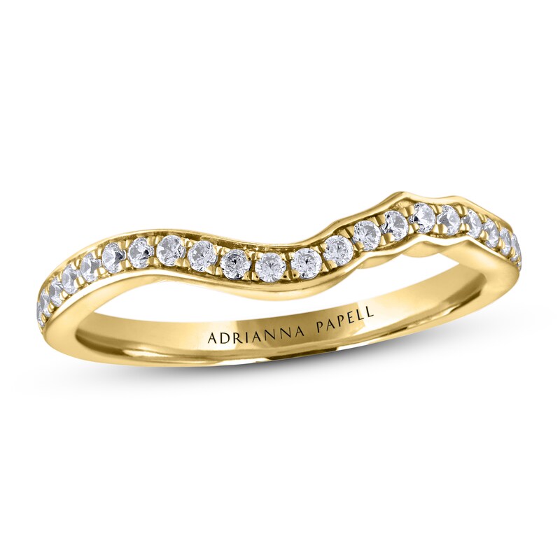 Adrianna Papell Diamond Wedding Band 1/5 ct tw Round-cut 14K Yellow Gold