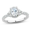 Diamond Engagement Ring 1-1/8 ct tw Oval & Round 14K White Gold