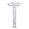 Thumbnail Image 2 of Diamond Engagement Ring 1-3/4 ct tw Pear & Round 14K White Gold