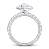Diamond Engagement Ring 1-3/4 ct tw Pear & Round 14K White Gold