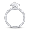 Thumbnail Image 3 of Diamond Engagement Ring 1-3/4 ct tw Pear & Round 14K White Gold