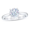 THE LEO First Light Diamond Solitaire Engagement Ring 2 ct tw Round-cut 14K White Gold