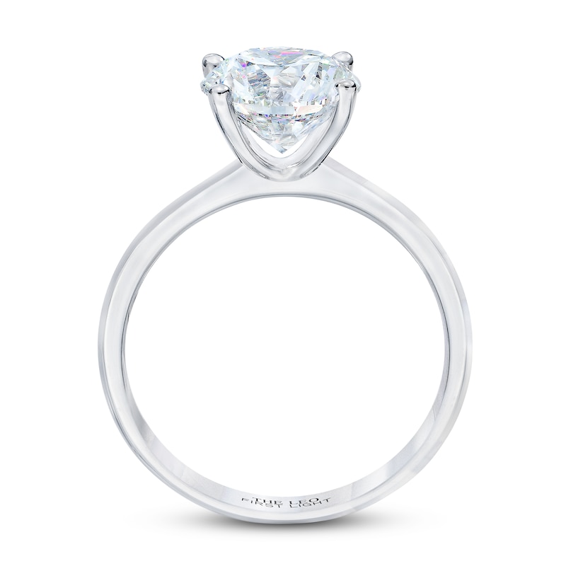 THE LEO First Light Diamond Solitaire Engagement Ring 2 ct tw Round-cut 14K White Gold