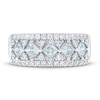 Thumbnail Image 2 of THE LEO First Light Diamond Princess & Round-Cut Anniversary Ring 1-1/2 ct tw 14K White Gold