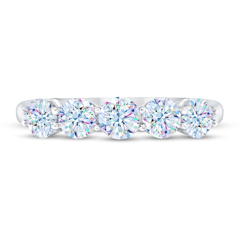 THE LEO First Light Diamond Anniversary Ring 1-1/2 ct tw Round-cut 14K White Gold