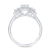 THE LEO First Light Diamond Three-Stone Engagement Ring 7/8 ct tw 14K White Gold