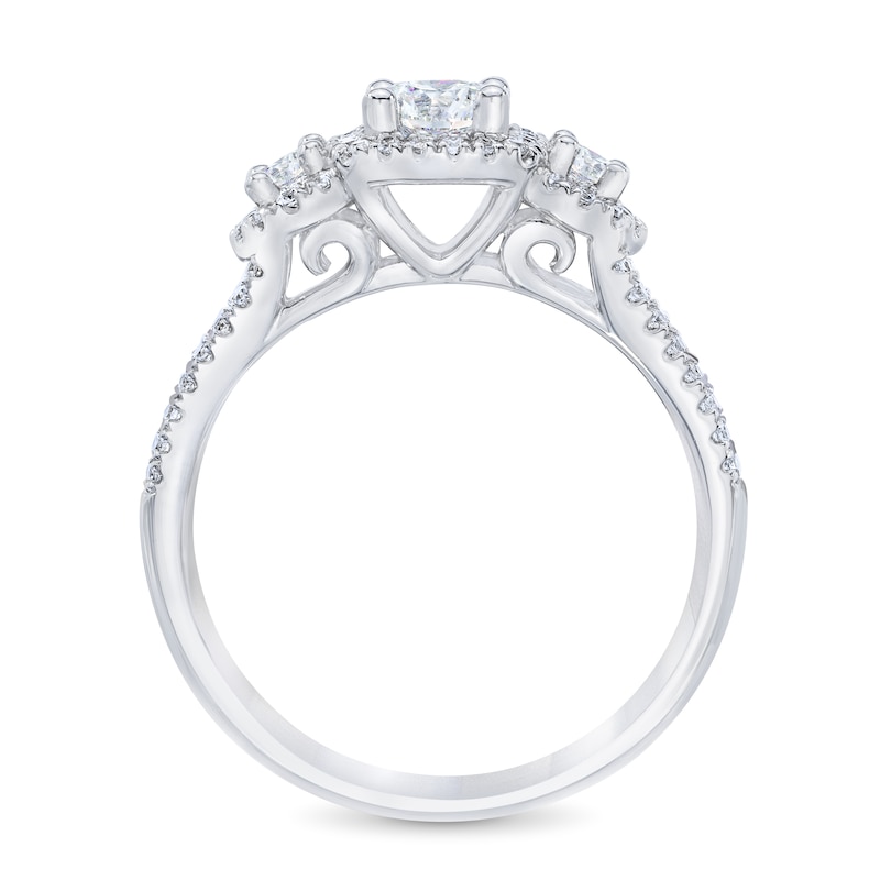 Main Image 2 of THE LEO First Light Diamond Three-Stone Engagement Ring 7/8 ct tw 14K White Gold