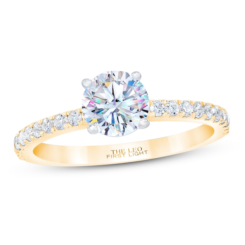 THE LEO First Light Diamond Engagement Ring 5/8 ct tw 14K Yellow Gold