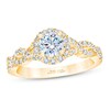 THE LEO First Light Diamond Engagement Ring 7/8 ct tw Round-cut 14K Yellow Gold