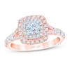 THE LEO First Light Diamond Engagement Ring 1 ct tw Round-cut 14K Two-Tone Gold