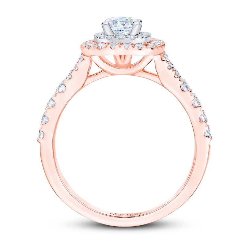 THE LEO First Light Diamond Engagement Ring 1 ct tw Round-cut 14K Two ...