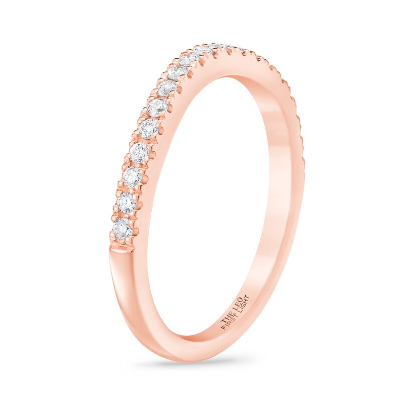 THE LEO First Light Diamond Wedding Band 1/4 ct tw Round-cut 14K Rose Gold