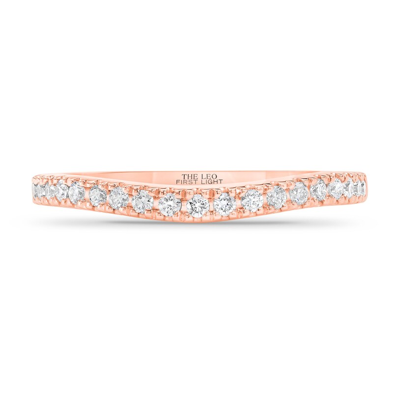 THE LEO First Light Diamond Wedding Band 1/4 ct tw Round-cut 14K Rose Gold
