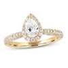 Thumbnail Image 0 of Diamond Engagement Ring 1 ct tw Pear & Round-cut 14K Yellow Gold