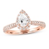 Thumbnail Image 1 of Now + Forever Diamond Engagement Ring 1 ct tw Pear & Round-cut 14K Rose Gold