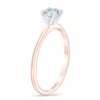 THE LEO First Light Diamond Solitaire Engagement Ring 1/2 ct tw Round-cut 14K Rose Gold