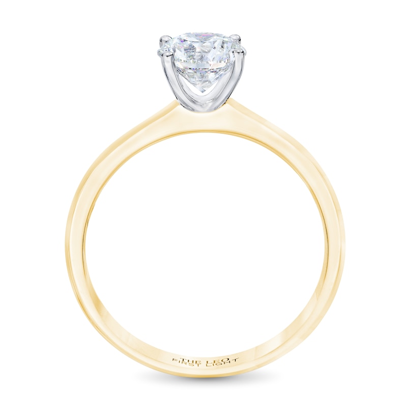 THE LEO First Light Diamond Solitaire Engagement Ring 1 ct tw Round-cut 14K Yellow Gold