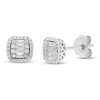 Thumbnail Image 1 of Neil Lane Diamond Earrings 1/4 ct tw Baguette & Round-cut 14K White Gold