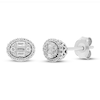 Thumbnail Image 0 of Neil Lane Diamond Earrings 1/4 ct tw Baguette & Round-cut 14K White Gold