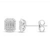 Thumbnail Image 2 of Neil Lane Diamond Earrings 1/4 ct tw Baguette & Round-cut 14K White Gold