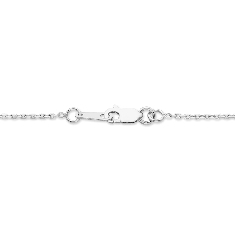 Diamond Heart Necklace 2 ct tw Round/Baguette 14K White Gold