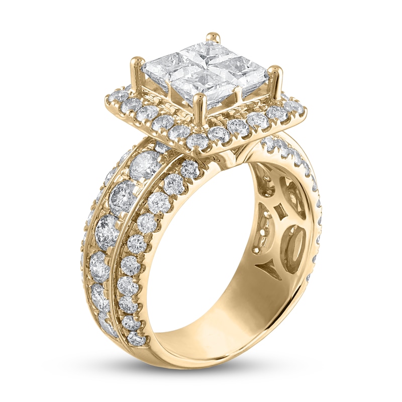Main Image 2 of Now + Forever Diamond Engagement Ring 4 ct tw Princess & Round 14K Yellow Gold