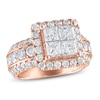 Thumbnail Image 0 of Diamond Engagement Ring 4 ct tw Princess & Round 14K Rose Gold