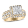 Thumbnail Image 1 of Now + Forever Multi-Diamond Engagement Ring 3 ct tw Princess & Round 14K Yellow Gold