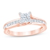 Thumbnail Image 0 of Diamond Engagement Ring 1 ct tw Princess-cut 14K Rose Gold