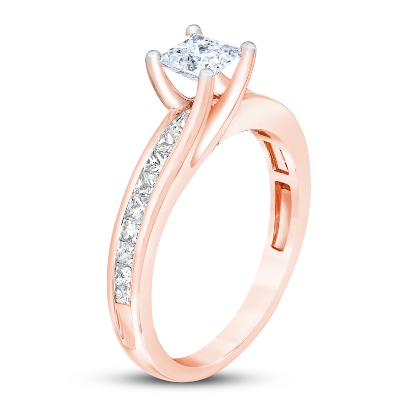 Main Image 2 of Now + Forever Diamond Engagement Ring 1 ct tw Princess-cut 14K Rose Gold
