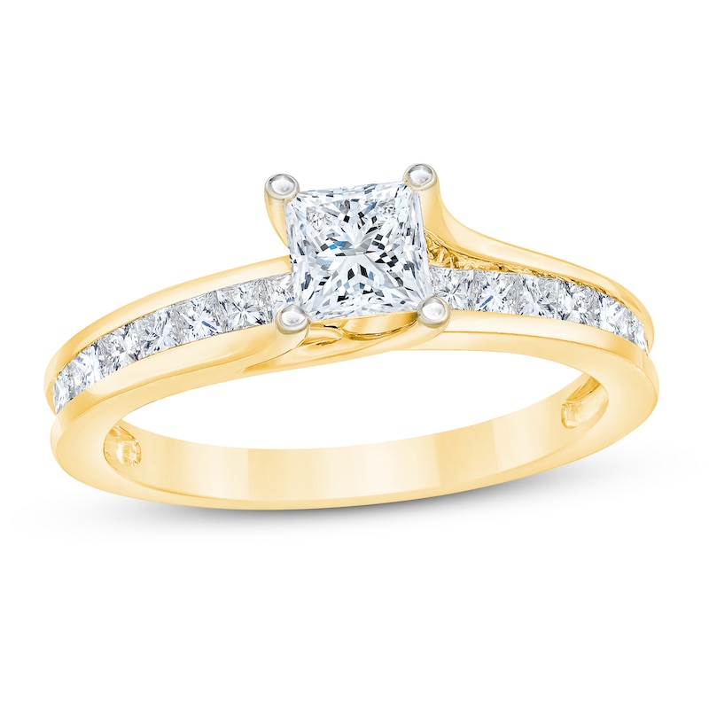 Main Image 1 of Now + Forever Diamond Engagement Ring 1 ct tw Princess-cut 14K Yellow Gold