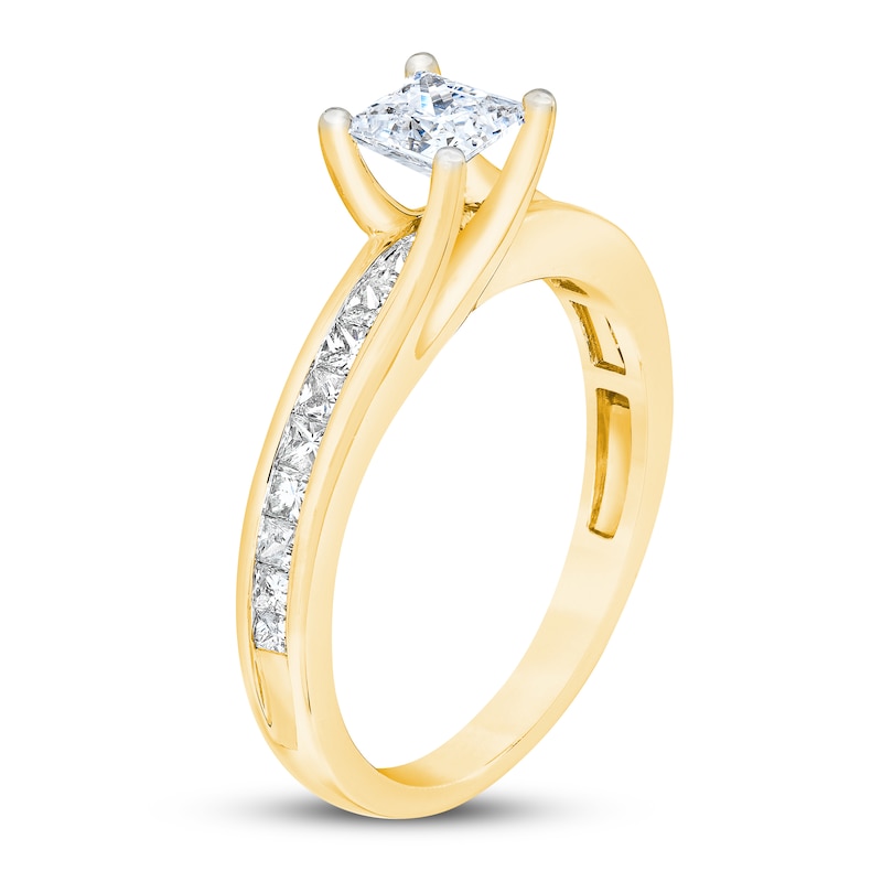 Diamond Engagement Ring 1 ct tw Princess-cut 14K Yellow Gold