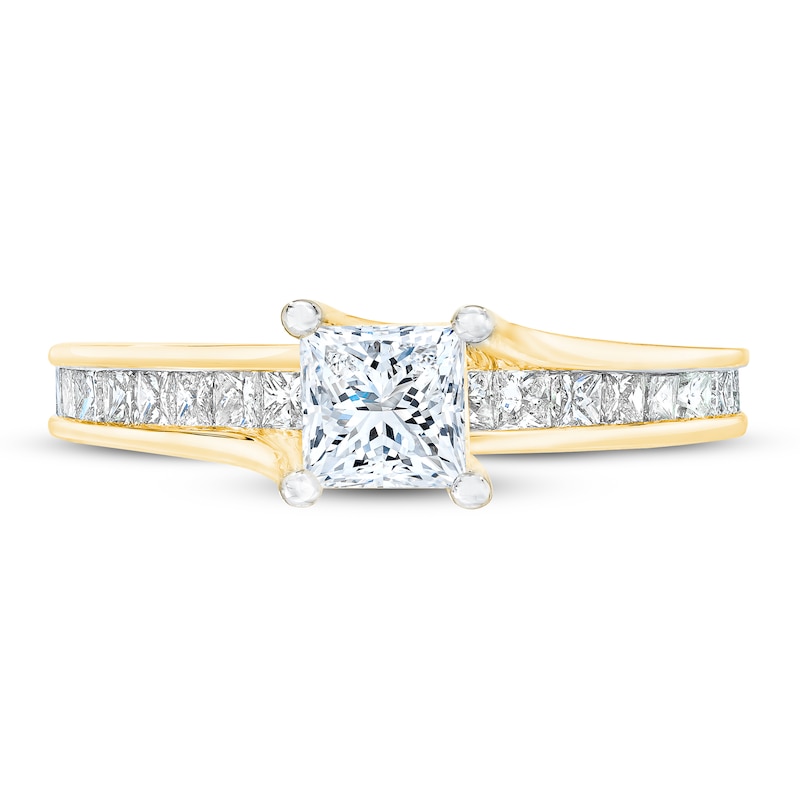 Main Image 3 of Now + Forever Diamond Engagement Ring 1 ct tw Princess-cut 14K Yellow Gold