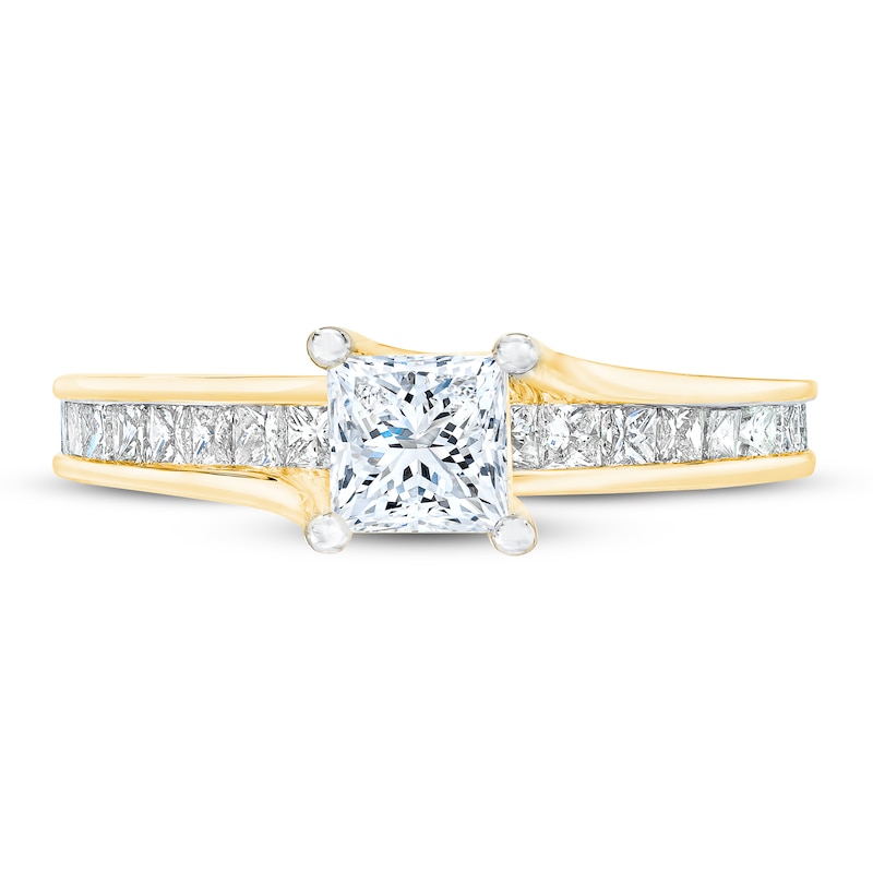 Diamond Engagement Ring 1 ct tw Princess-cut 14K Yellow Gold