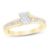 Diamond Engagement Ring 1 ct tw Oval & Princess 14K Yellow Gold