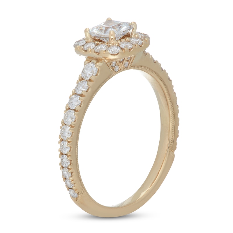 Main Image 2 of Neil Lane Diamond Engagement Ring 1-1/8 ct tw Princess & Round-cut 14K Yellow Gold