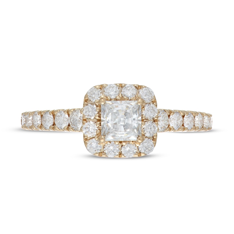 Main Image 3 of Neil Lane Diamond Engagement Ring 1-1/8 ct tw Princess & Round-cut 14K Yellow Gold