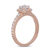 Neil Lane Diamond Engagement Ring 1-1/8 ct tw Princess/Round-cut 14K Rose Gold