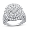 Thumbnail Image 1 of Diamond Engagement Ring 2 ct tw Princess, Round & Baguette 10K White Gold