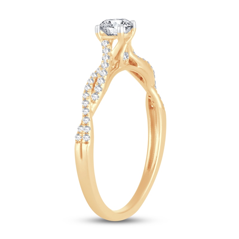 Main Image 2 of Now + Forever Diamond Engagement Ring 1/2 ct tw Round-cut 14K Yellow Gold