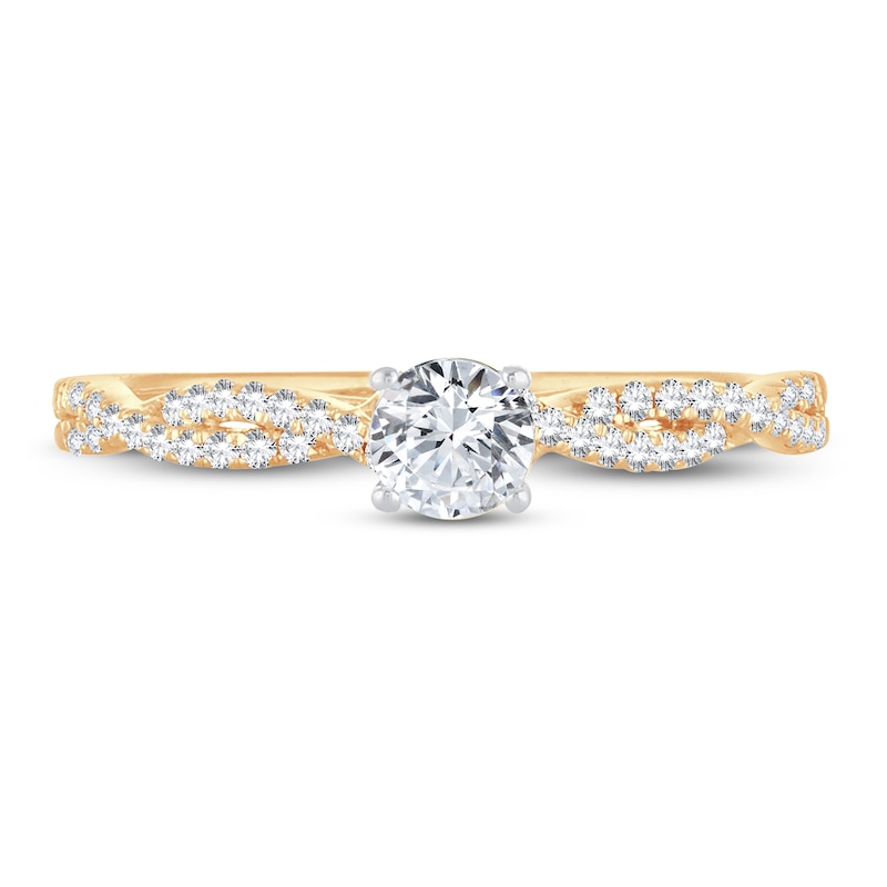 Main Image 3 of Now + Forever Diamond Engagement Ring 1/2 ct tw Round-cut 14K Yellow Gold