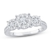 Thumbnail Image 1 of Memories Moments Magic 3-Stone Diamond Engagement Ring 1 ct tw Round-cut 14K White Gold