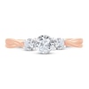 Thumbnail Image 2 of 3-Stone Diamond Engagement Ring 3/4 ct tw Round-cut 14K Rose Gold